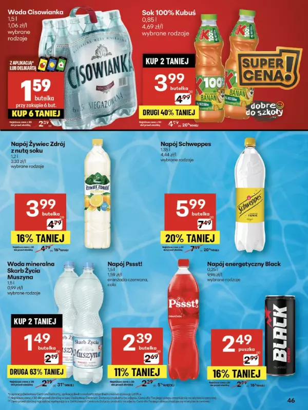 Delikatesy Centrum - gazetka promocyjna Gazetka  do środy 03.09 - strona 46