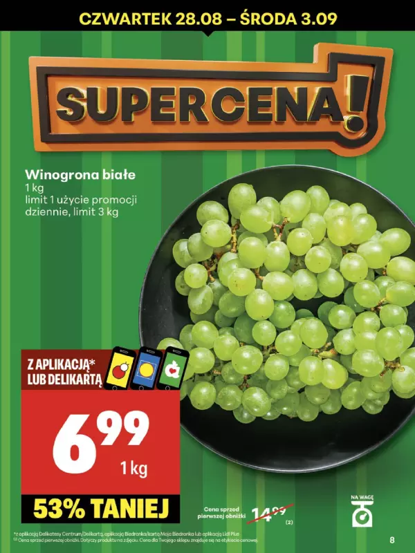 Delikatesy Centrum - gazetka promocyjna Gazetka  do środy 03.09 - strona 8