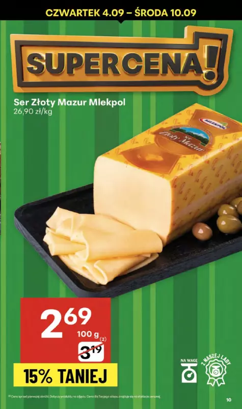 Delikatesy Centrum - gazetka promocyjna Gazetka  do środy 10.09 - strona 10