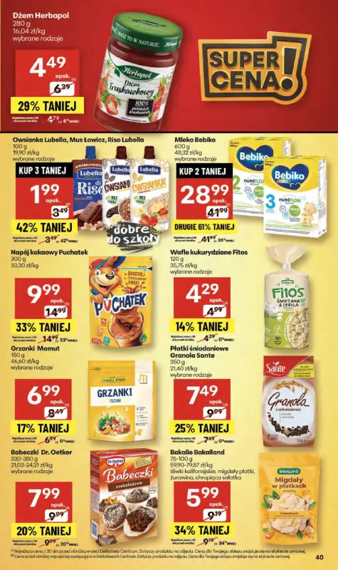 Delikatesy Centrum - gazetka promocyjna Gazetka  do środy 10.09 - strona 40