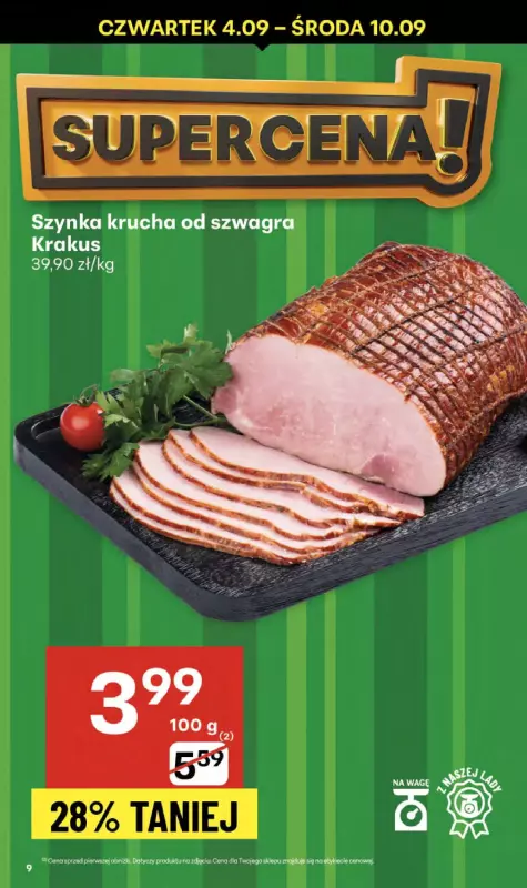 Delikatesy Centrum - gazetka promocyjna Gazetka  do środy 10.09 - strona 9