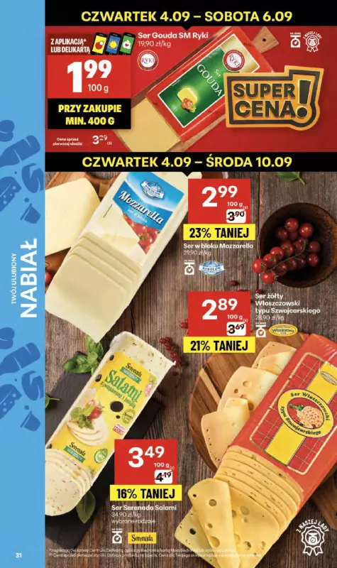 Delikatesy Centrum - gazetka promocyjna Gazetka  do środy 10.09 - strona 31
