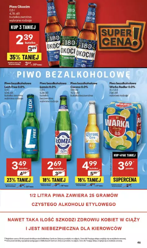 Delikatesy Centrum - gazetka promocyjna Gazetka  do środy 17.09 - strona 46