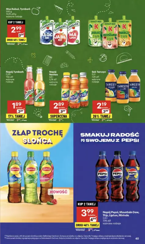 Delikatesy Centrum - gazetka promocyjna Gazetka  do środy 17.09 - strona 40