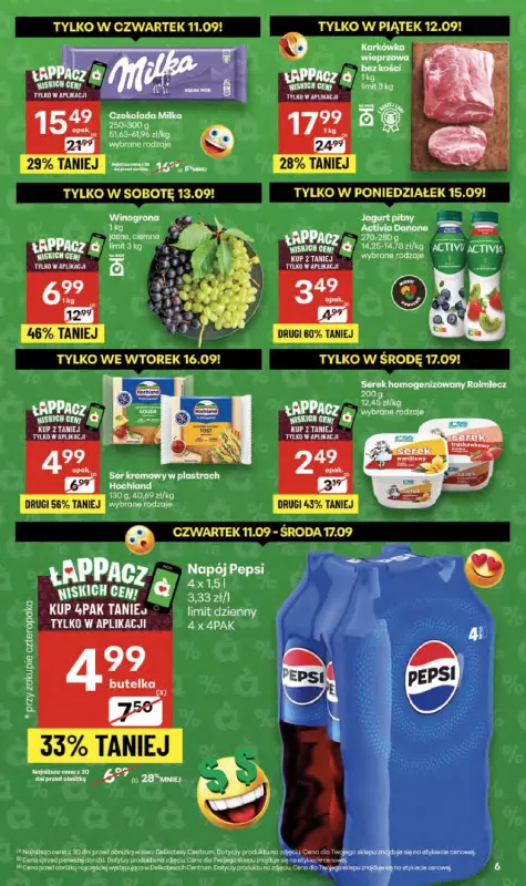 Delikatesy Centrum - gazetka promocyjna Gazetka  do środy 17.09 - strona 6