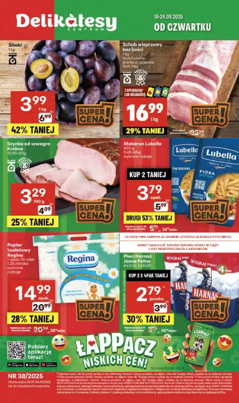 Delikatesy Centrum - gazetka promocyjna Gazetka  do środy 24.09