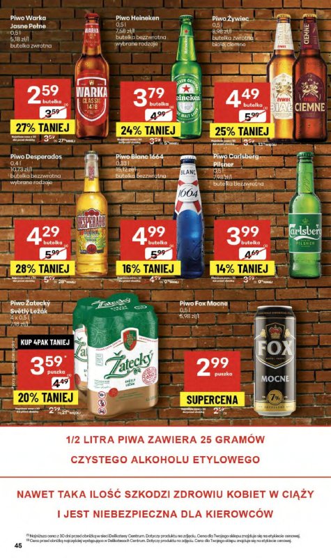 Delikatesy Centrum - gazetka promocyjna Gazetka  do środy 24.09 - strona 45