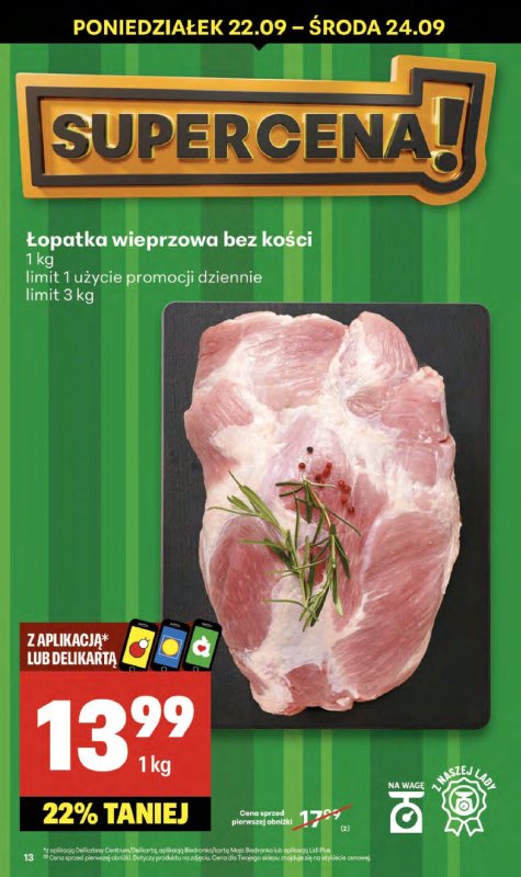 Delikatesy Centrum - gazetka promocyjna Gazetka  do środy 24.09 - strona 13