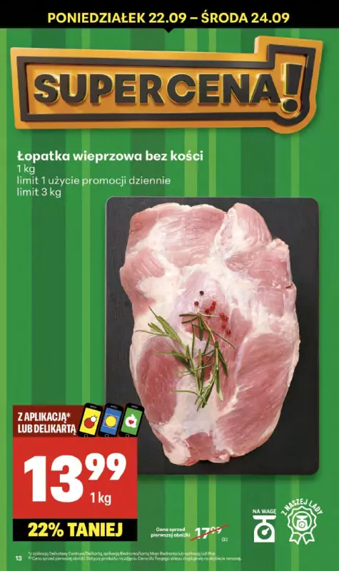Delikatesy Centrum - gazetka promocyjna Gazetka  do środy 24.09 - strona 13