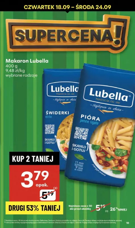 Delikatesy Centrum - gazetka promocyjna Gazetka  do środy 24.09 - strona 10