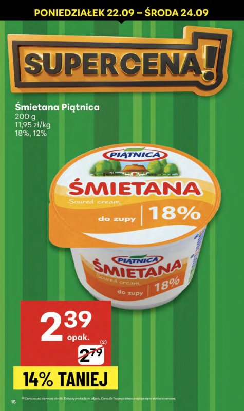 Delikatesy Centrum - gazetka promocyjna Gazetka  do środy 24.09 - strona 15