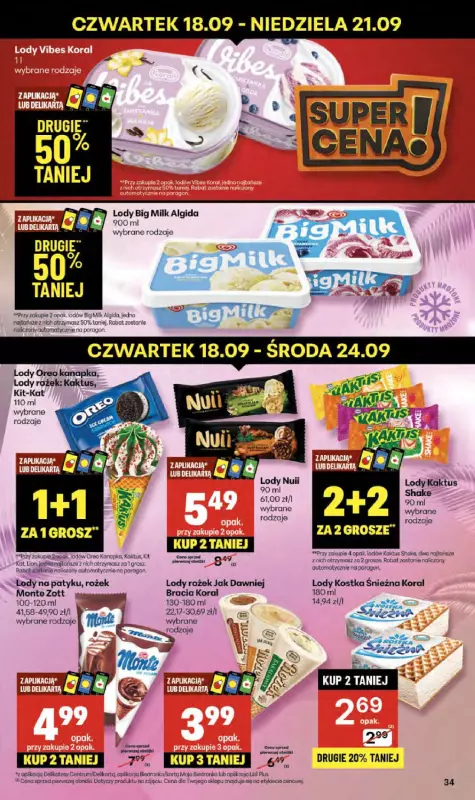 Delikatesy Centrum - gazetka promocyjna Gazetka  do środy 24.09 - strona 34
