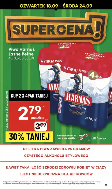 Delikatesy Centrum - gazetka promocyjna Gazetka  do środy 24.09 - strona 12