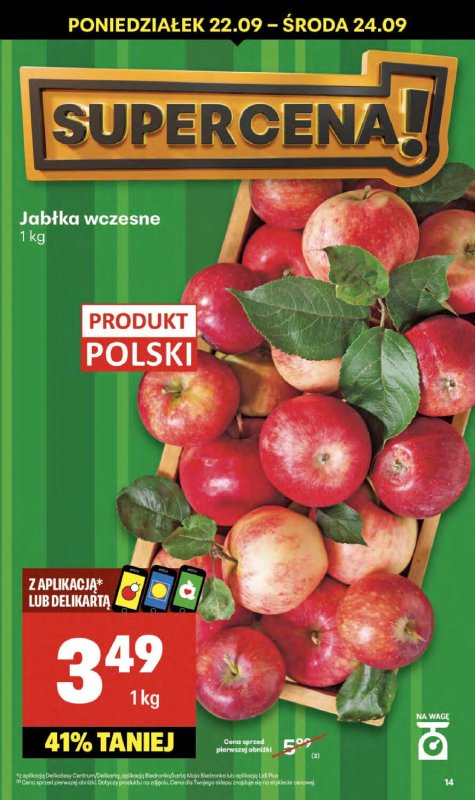 Delikatesy Centrum - gazetka promocyjna Gazetka  do środy 24.09 - strona 14