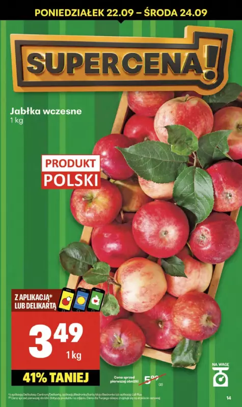 Delikatesy Centrum - gazetka promocyjna Gazetka  do środy 24.09 - strona 14