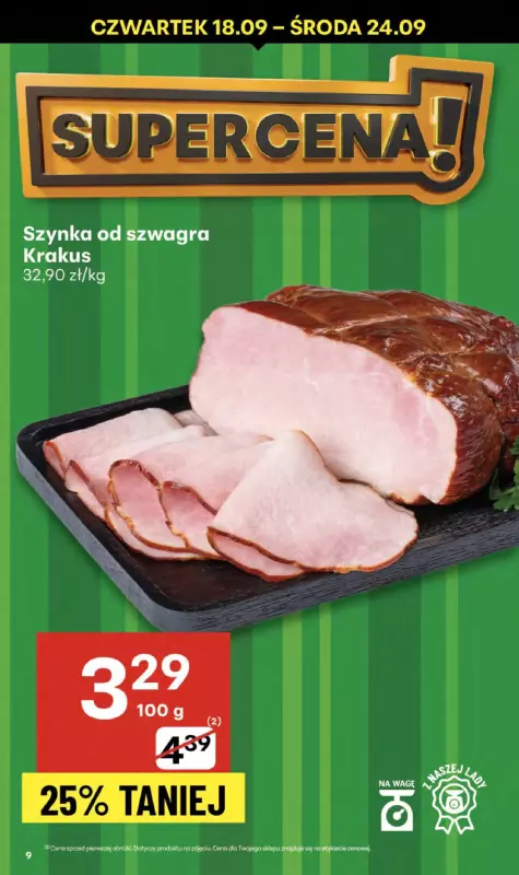 Delikatesy Centrum - gazetka promocyjna Gazetka  do środy 24.09 - strona 9