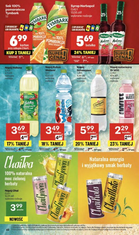Delikatesy Centrum - gazetka promocyjna Gazetka  do środy 24.09 - strona 43