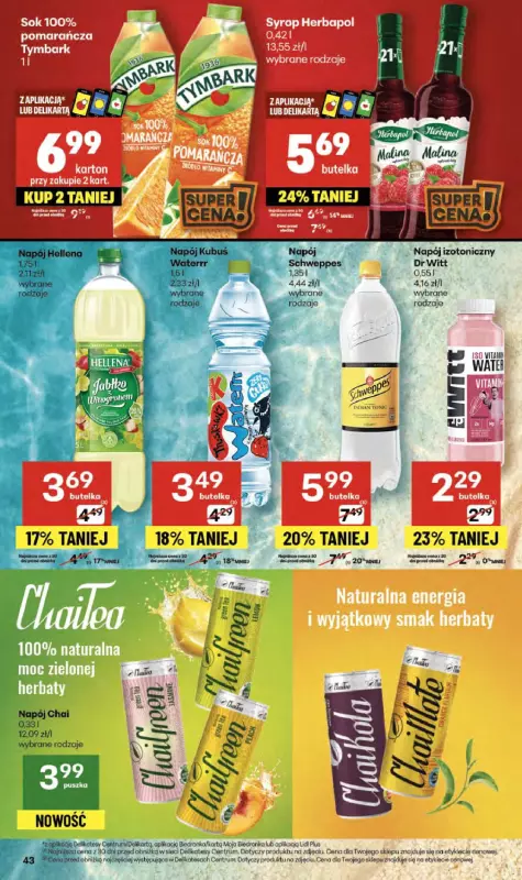 Delikatesy Centrum - gazetka promocyjna Gazetka  do środy 24.09 - strona 43