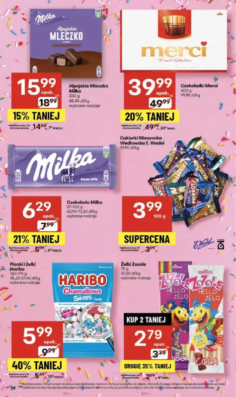 Delikatesy Centrum - gazetka promocyjna Gazetka  do środy 01.10 - strona 39