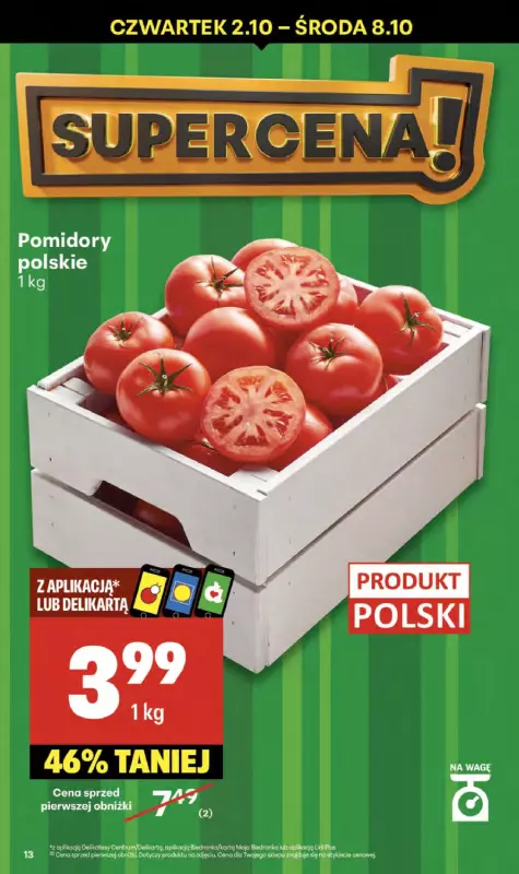 Delikatesy Centrum - gazetka promocyjna Gazetka  do środy 08.10 - strona 13