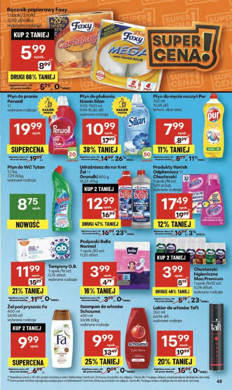 Delikatesy Centrum - gazetka promocyjna Gazetka  do środy 08.10 - strona 48