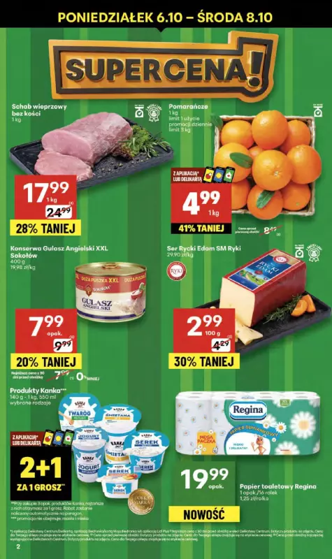 Delikatesy Centrum - gazetka promocyjna Gazetka  do środy 08.10 - strona 2