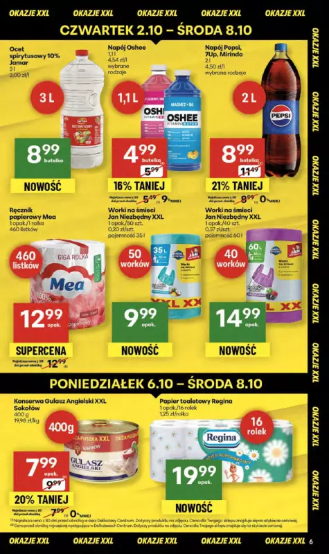 Delikatesy Centrum - gazetka promocyjna Gazetka  do środy 08.10 - strona 6