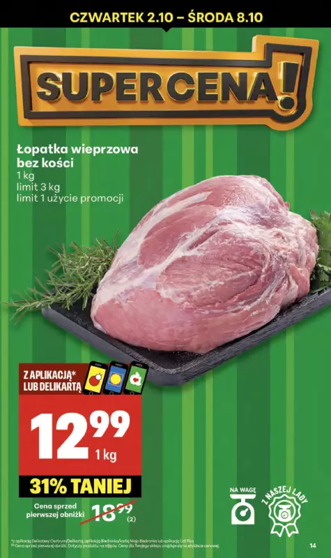 Delikatesy Centrum - gazetka promocyjna Gazetka  do środy 08.10 - strona 14