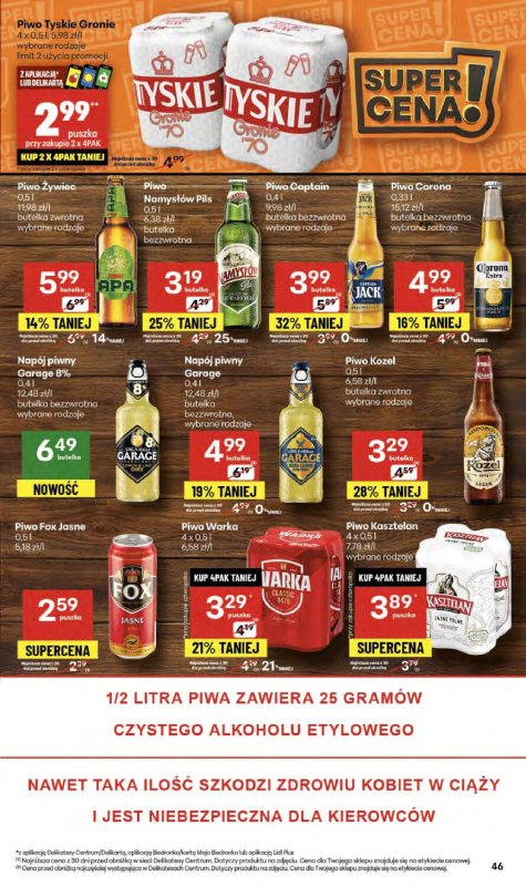 Delikatesy Centrum - gazetka promocyjna Gazetka  do środy 08.10 - strona 46