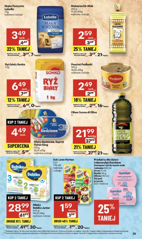 Delikatesy Centrum - gazetka promocyjna Gazetka  do środy 08.10 - strona 38