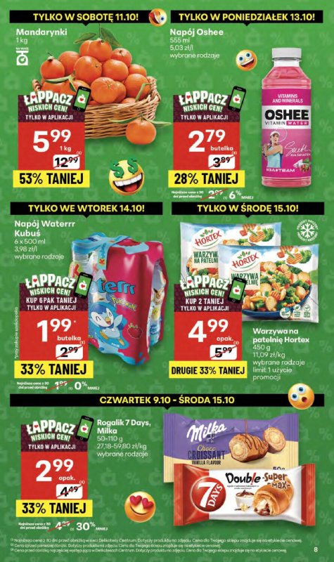 Delikatesy Centrum - gazetka promocyjna Gazetka  do środy 15.10 - strona 8