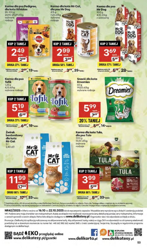 Delikatesy Centrum - gazetka promocyjna Gazetka  do środy 22.10 - strona 53