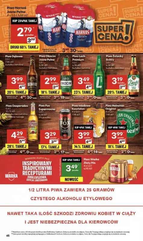 Delikatesy Centrum - gazetka promocyjna Gazetka  do środy 22.10 - strona 45
