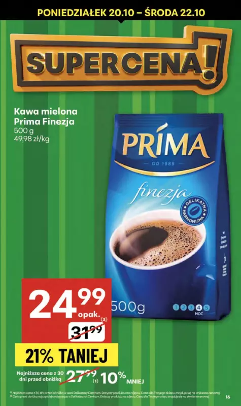 Delikatesy Centrum - gazetka promocyjna Gazetka  do środy 22.10 - strona 16
