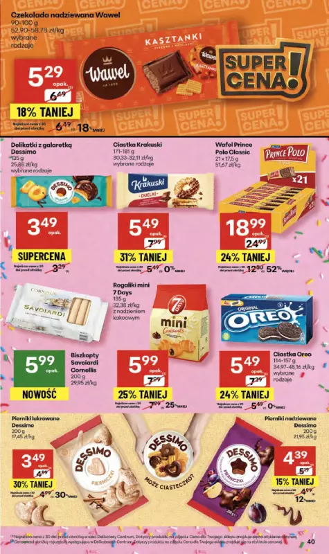 Delikatesy Centrum - gazetka promocyjna Gazetka  do środy 22.10 - strona 40