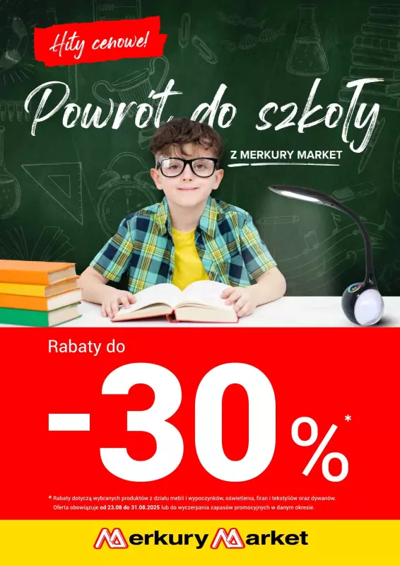 Merkury Market - gazetka promocyjna Gazetka Powrót do szkoły od soboty 23.08 do niedzieli 31.08