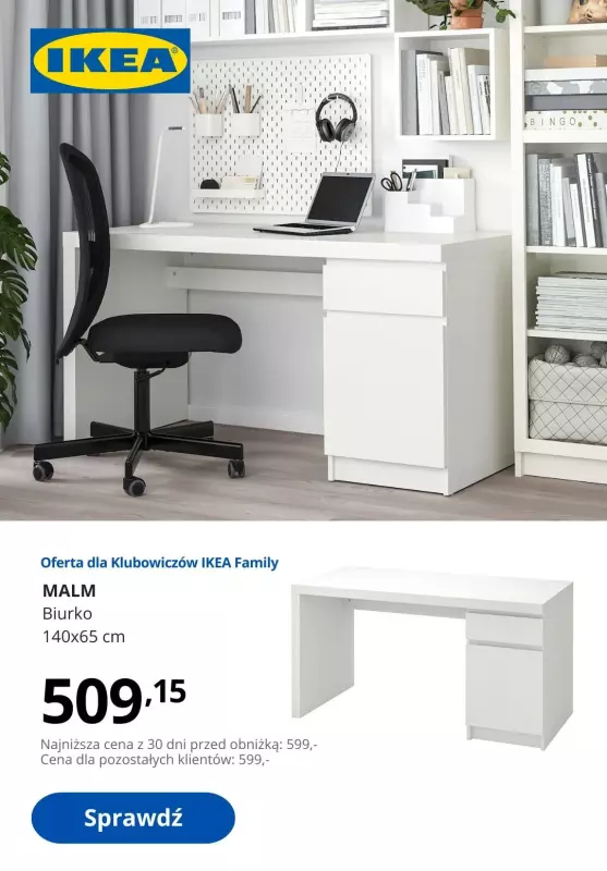 IKEA - gazetka promocyjna -15% na biurka  do poniedziałku 23.09 - strona 6