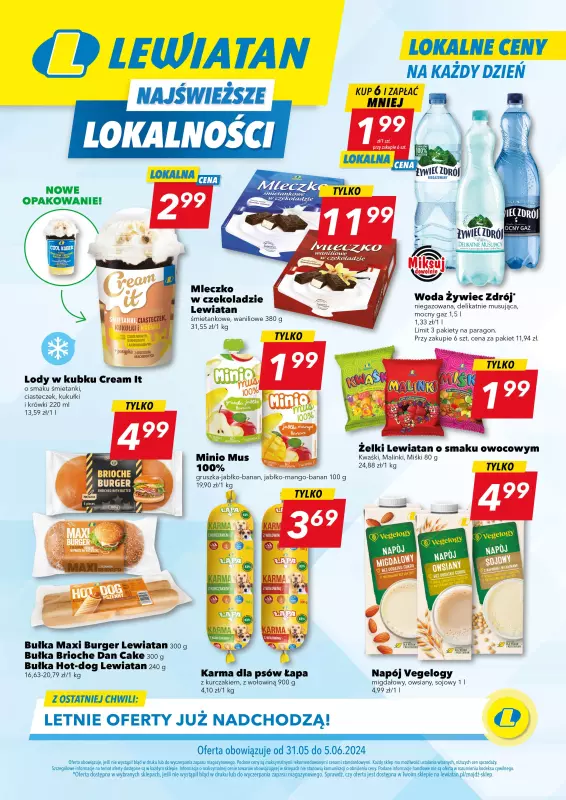 LEWIATAN - gazetka promocyjna Najświeższe oferty w lokalnych cenach od piątku 31.05 do środy 05.06