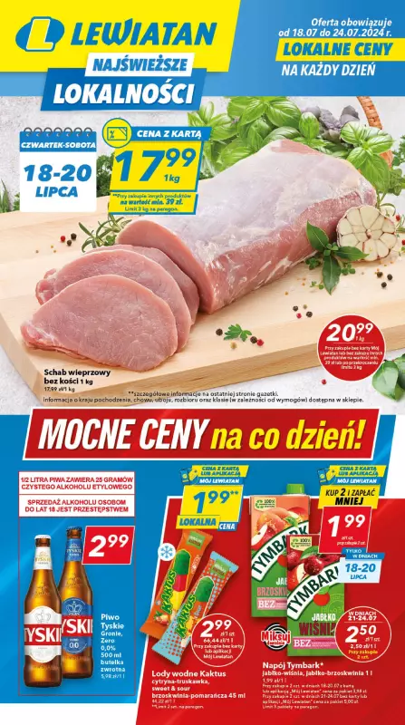 LEWIATAN - gazetka promocyjna Najświeższe lokalności Lewiatan Lublin od piątku 19.07 do środy 24.07