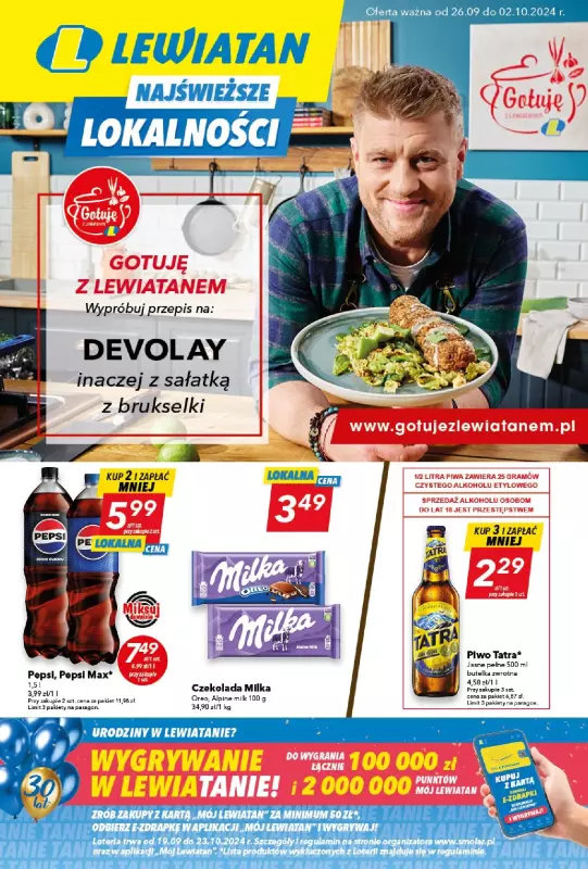 LEWIATAN - gazetka promocyjna Najświeższe oferty w lokalnych cenach od czwartku 26.09 do środy 02.10