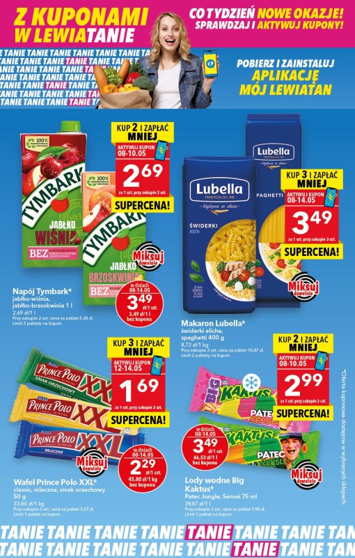 LEWIATAN - gazetka promocyjna Z kuponami w Lewiatanie od czwartku 08.05 do środy 14.05