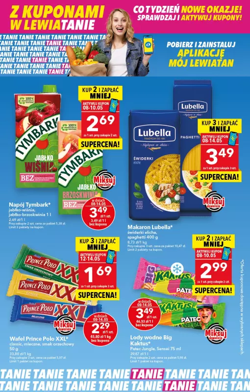 LEWIATAN - gazetka promocyjna Z kuponami w Lewiatanie od czwartku 08.05 do środy 14.05