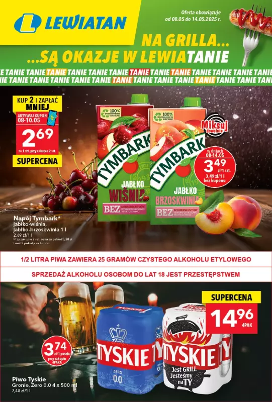 LEWIATAN - gazetka promocyjna Są okazje w Lewiatanie od czwartku 08.05 do środy 14.05