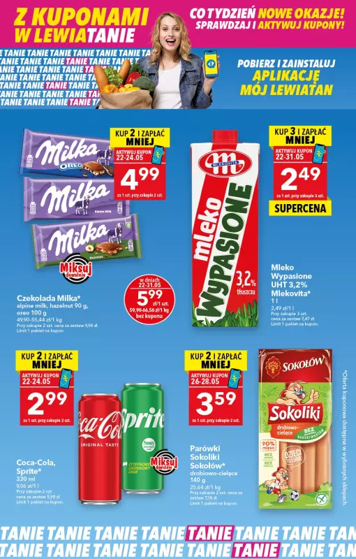 LEWIATAN - gazetka promocyjna Z kuponami w Lewiatanie od czwartku 22.05 do soboty 31.05