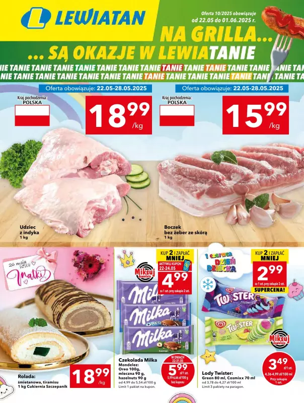 LEWIATAN - gazetka promocyjna Są okazje w Lewiatanie – woj. świętokrzyskie od czwartku 22.05 do niedzieli 01.06