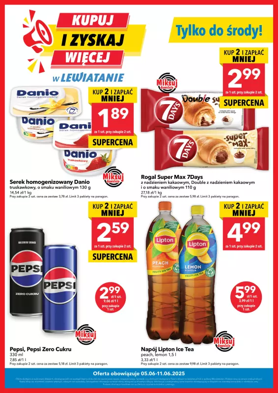 LEWIATAN - gazetka promocyjna Kupuj i zyskaj więcej  do środy 11.06
