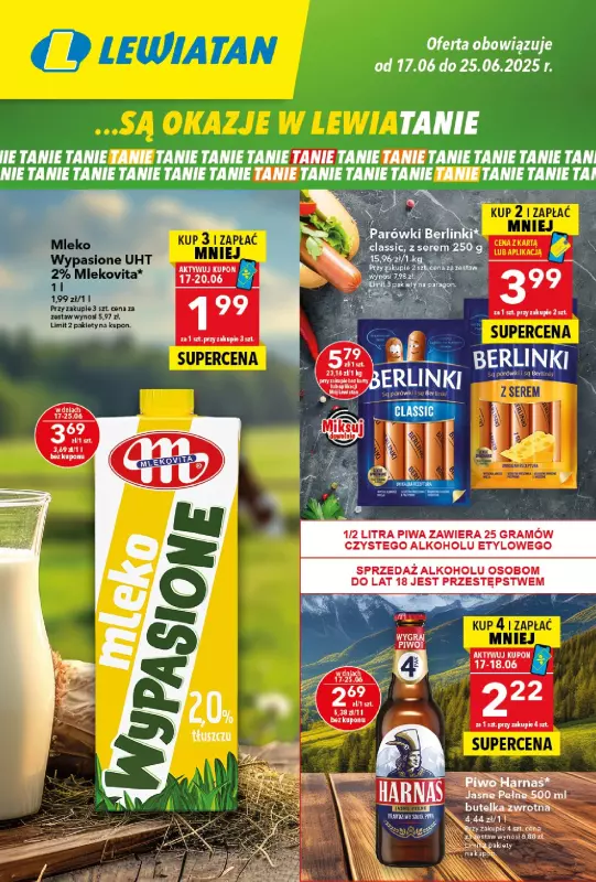 LEWIATAN - gazetka promocyjna Są okazje w Lewiatanie od wtorku 17.06 do środy 25.06