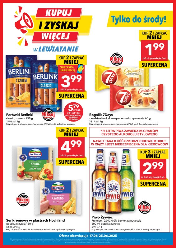 LEWIATAN - gazetka promocyjna Kupuj i zyskaj więcej  do środy 25.06