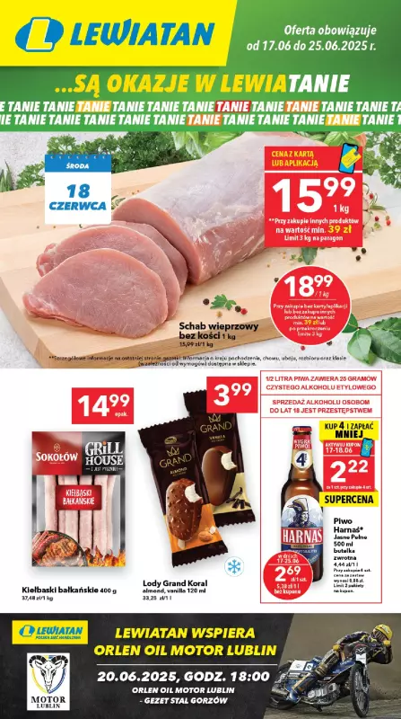 LEWIATAN - gazetka promocyjna Są okazje w Lewiatanie – woj. lubelskie od wtorku 17.06 do środy 25.06