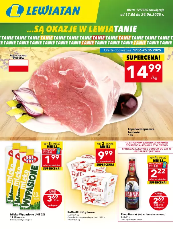 LEWIATAN - gazetka promocyjna Są okazje w Lewiatanie – woj. świętokrzyskie od wtorku 17.06 do niedzieli 29.06